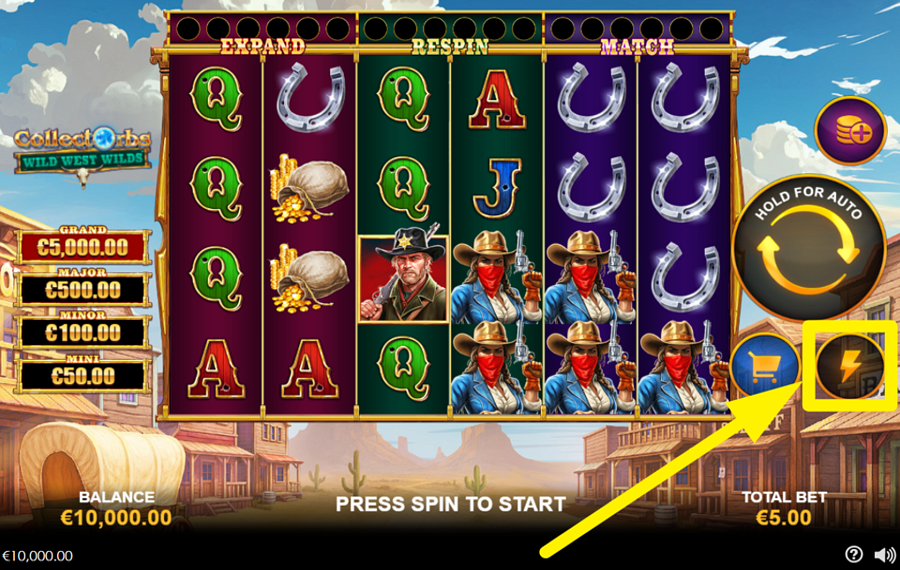 CollectOrbs Wild West Wilds РАСКРОЙТЕ ТУРБО-ЗАГРУЗКУ.