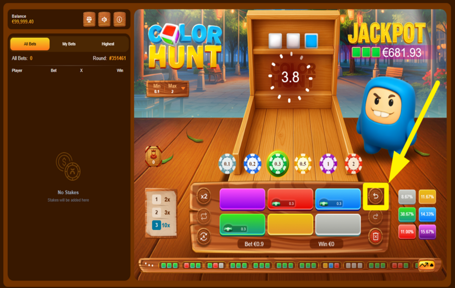 Color Hunt UNDO A MOVE.
