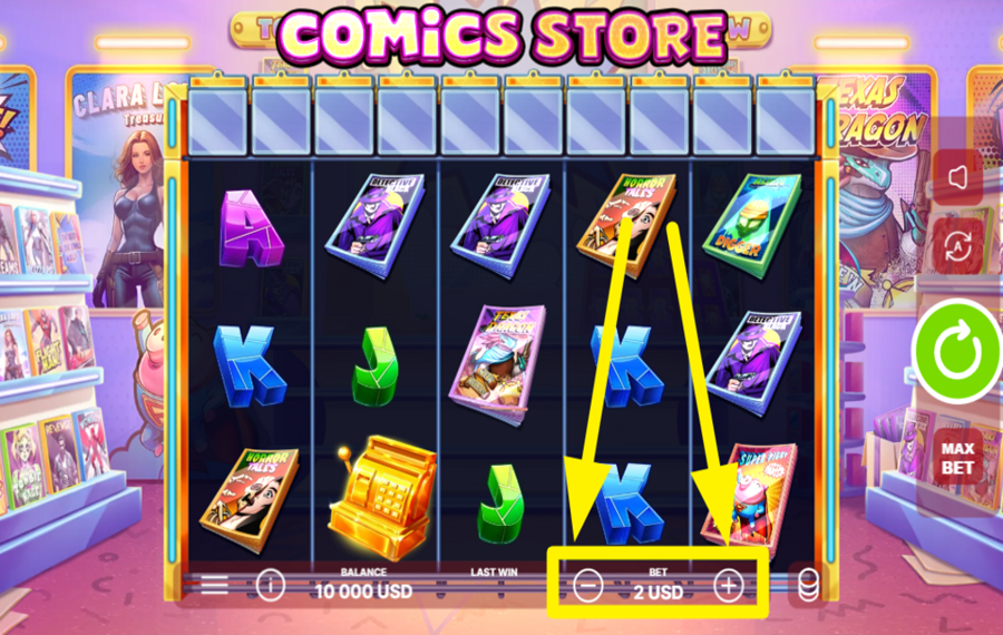 Comics Store ASSIGN A BET VALUE.