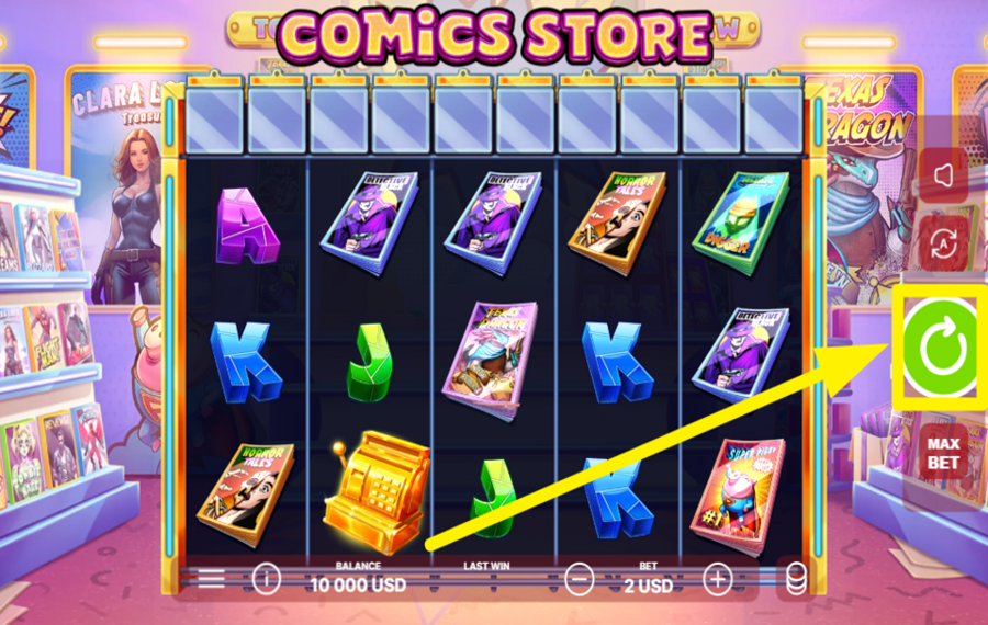 Comics Store SPIN FOR VICTORY!