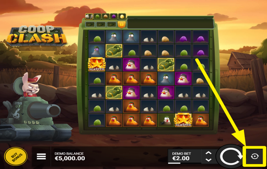 Coop Clash TURN ON AUTOMATIC SPINNING.