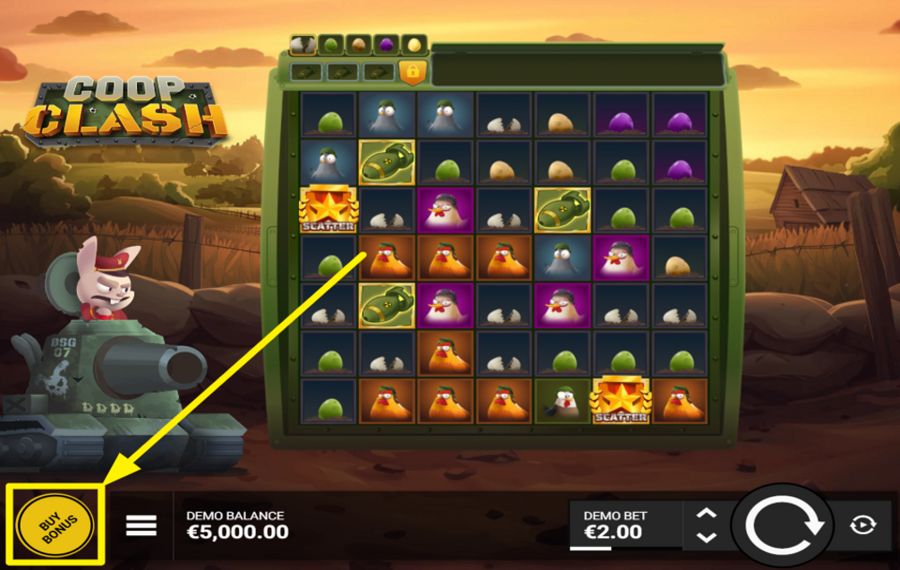 Coop Clash BUY OR ACTIVATE BONUS FEATURES.