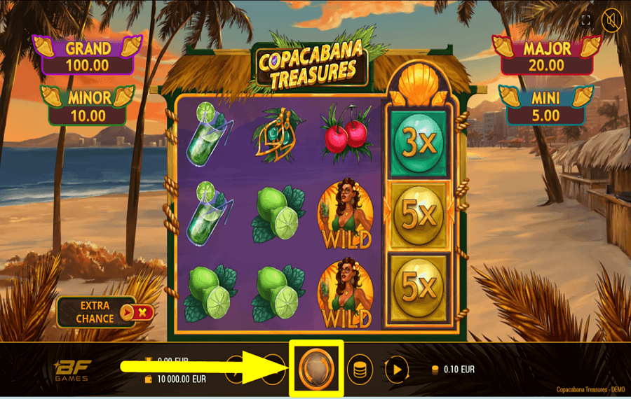 Copacabana Treasures TOURNEZ LA TOURNÉE POUR GAGNER DES PRIX.