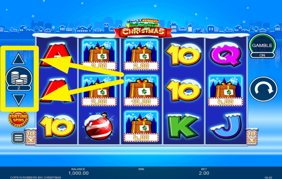 Cops N Robbers Big Money Christmas AJUSTEZ VOTRE MISE.