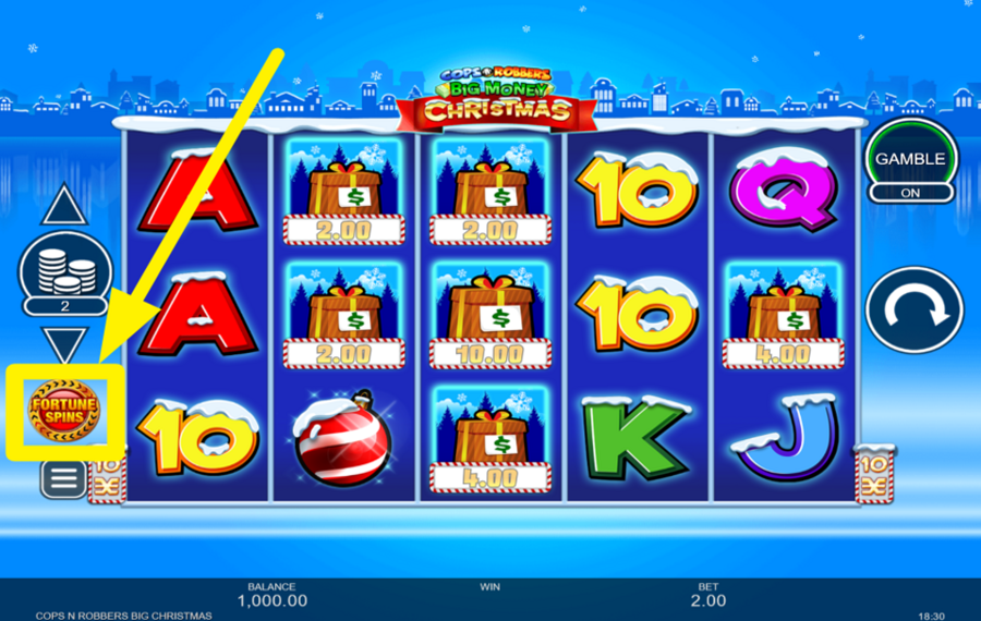 Cops N Robbers Big Money Christmas ACTIVEZ FORTUNE SPINS.