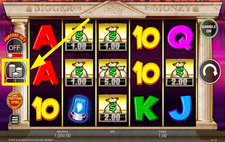 Cops n Robbers Bigger Big Money ADJUST YOUR WAGER.