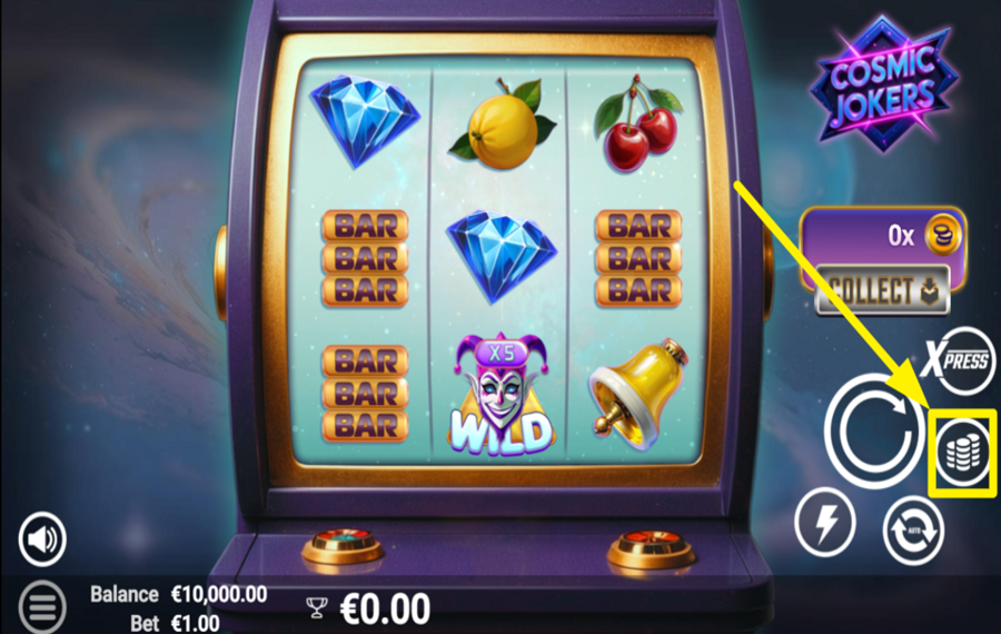 Cosmic Jokers PASSEN SIE IHREN EINSATZ AN.