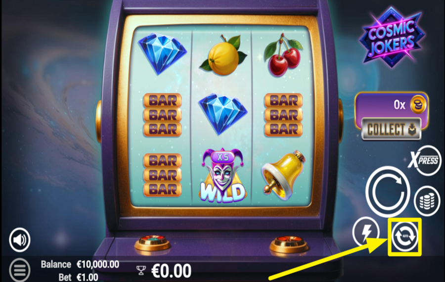 Cosmic Jokers AUTOMATISCHES SPIEL AKTIVIEREN.