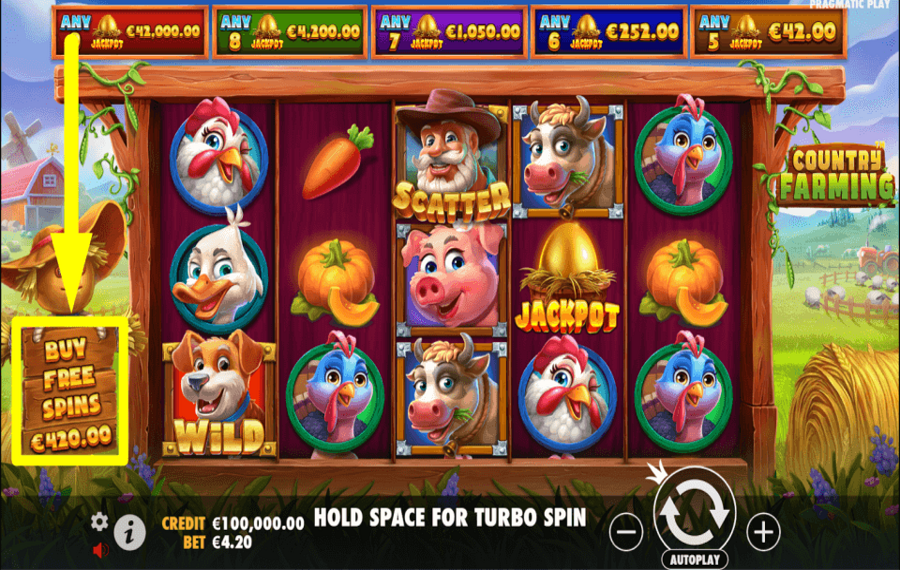 Country Farming ADOPT FREE SPINS.