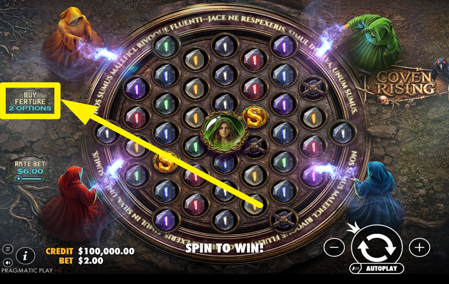 Coven Rising БЕСПЛАТНЫЕ ВРАЩЕНИЯ, БОЛЬШЕ ВЫИГРЫШЕЙ?