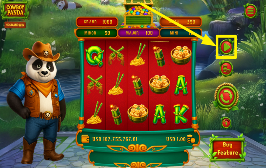 Cowboy Panda Hold and Win ЗАПУСТИТЬ АВТОМАТИЧЕСКОЕ ВОСПРОИЗВЕДЕНИЕ.