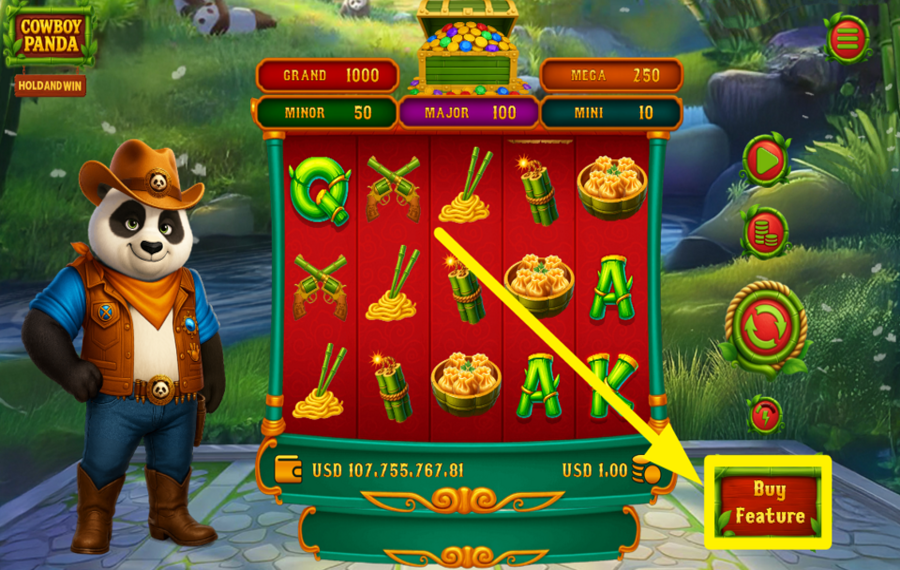 Cowboy Panda Hold and Win Добавьте веселья!