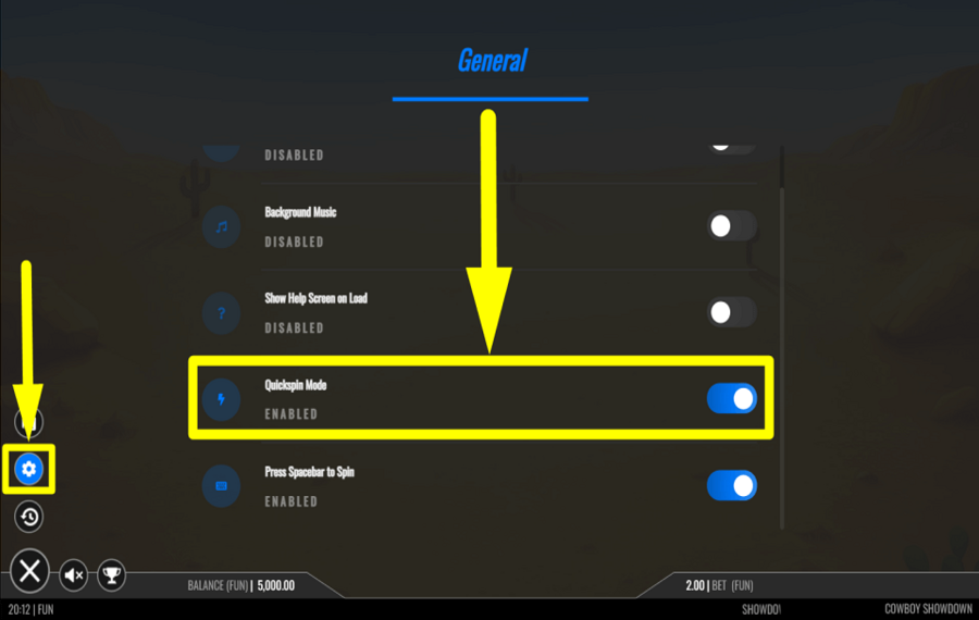 Cowboy Showdown ACCELERA IL RITMO.