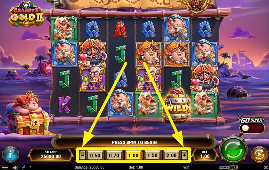 Crabbys Gold 2 ОПРЕДЕЛИТЕ СВОЮ СТАВКУ.