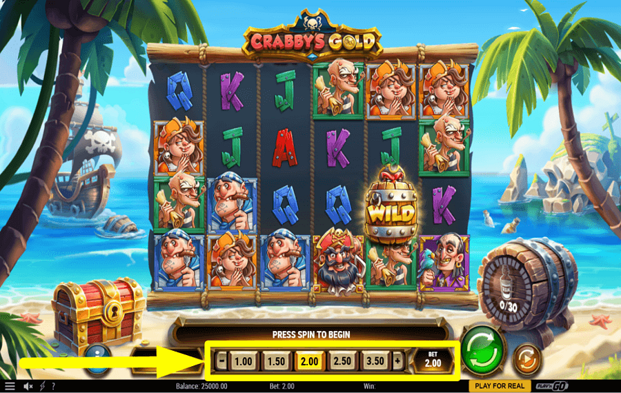 Crabbys Gold ОПРЕДЕЛИТЕ СТАВКУ.