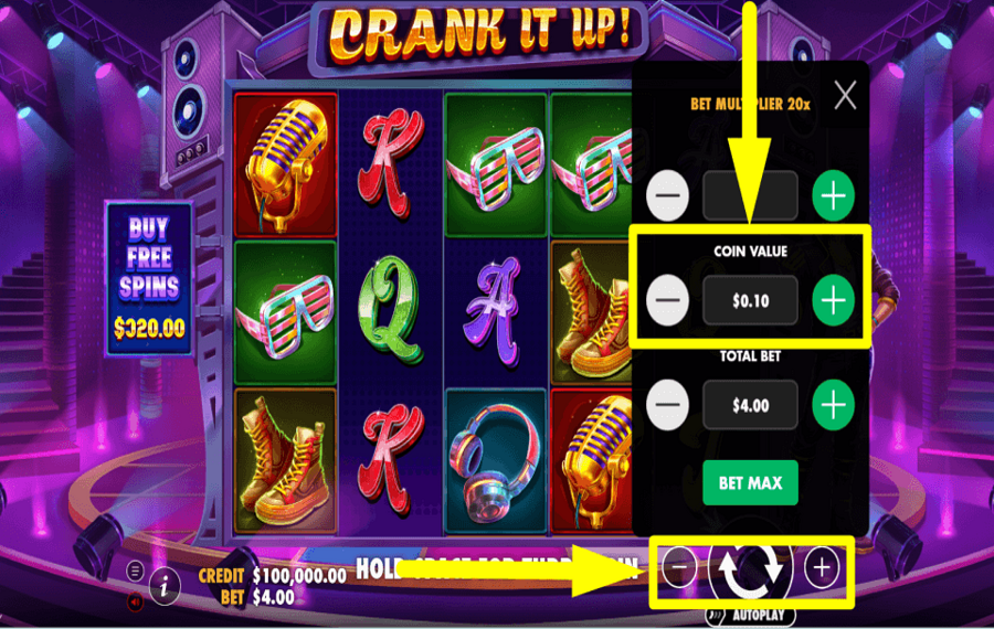 Crank It Up РАЗМЕСТИТЕ МОНЕТЫ.