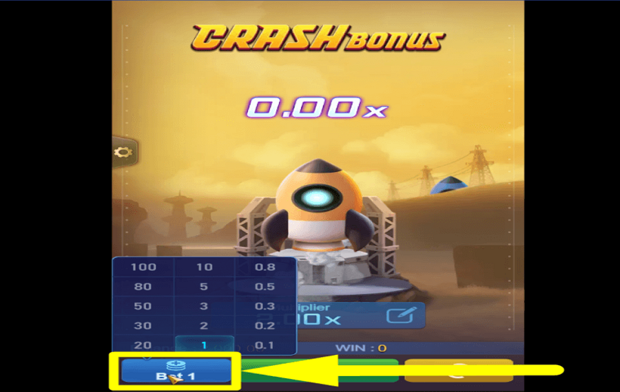 Crash Bonus CHOISISSEZ VOTRE MISE TOTALE.