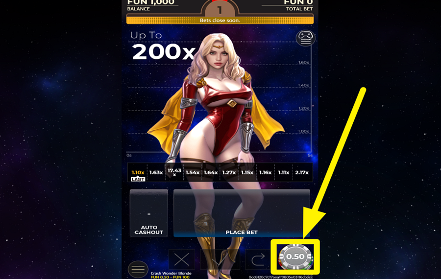 Crash Wonder Blonde FAITES VOTRE PARI.