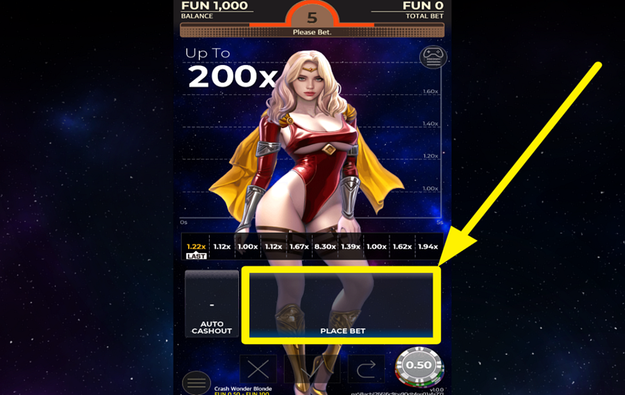 Crash Wonder Blonde FAITES VOTRE JEU.