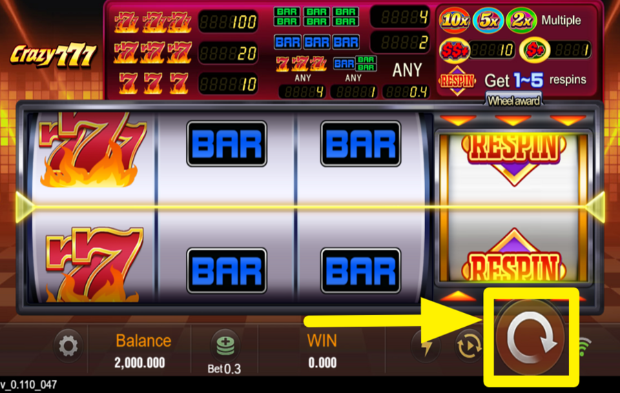 Crazy 777 DREHEN SIE DIE ROLLEN.