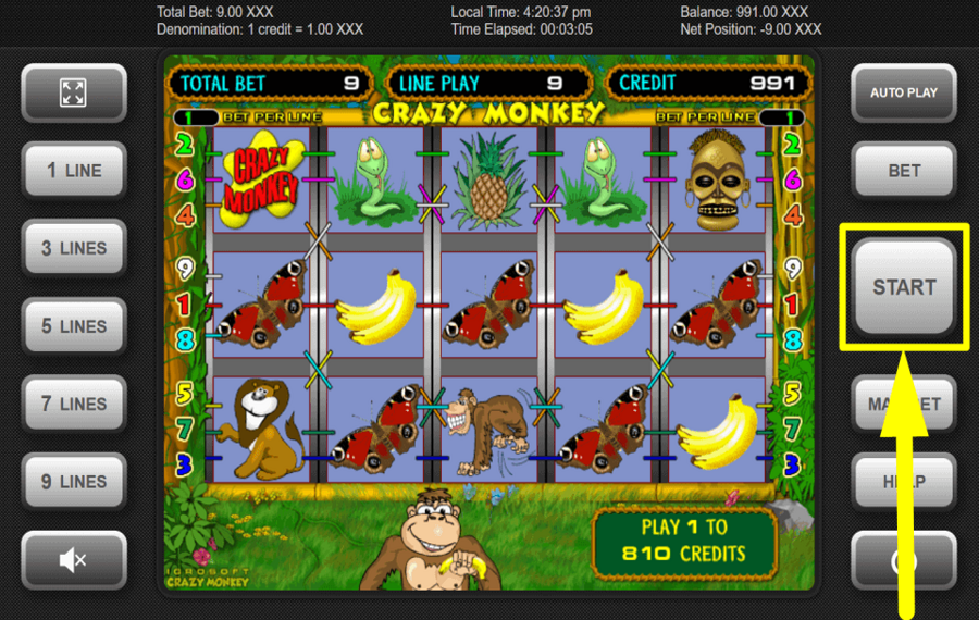 Crazy Monkey ИГРАЙ РАДИ ПОБЕДЫ.