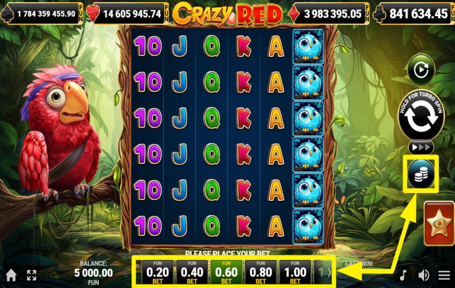 Crazy Red DÉCIDEZ DE VOTRE MISE.