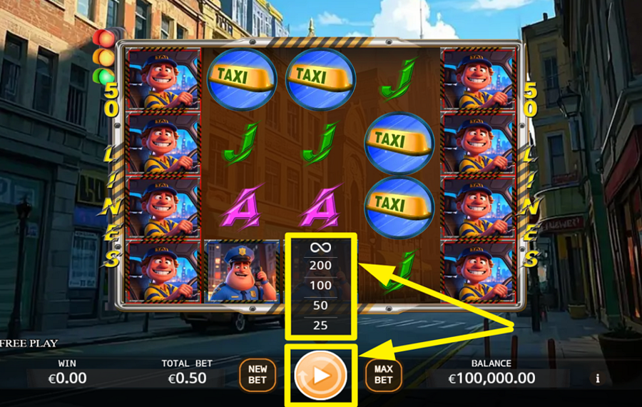 Crazy Taxi USE AUTOMATED SPINS.
