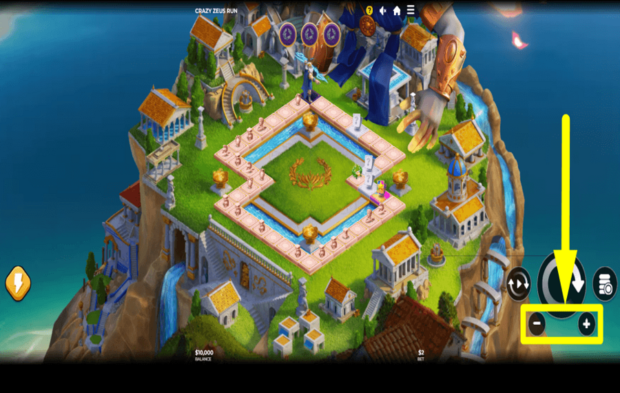 Crazy Zeus Run CONTROL THE STAKE.