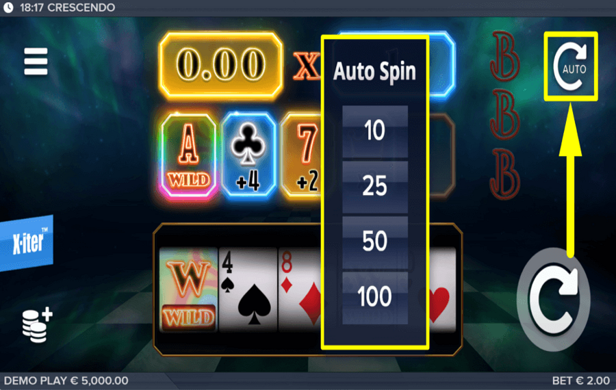 Crescendo CONTINUE AUTOMATICALLY.