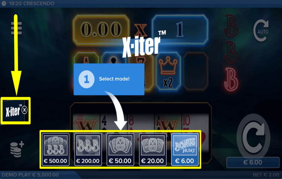 Crescendo COLLECT BONUSES.