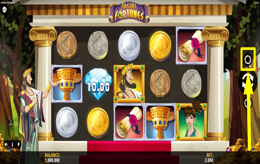 Cresus Fortunes DÉMARRER DES TOURS AUTOMATIQUES.