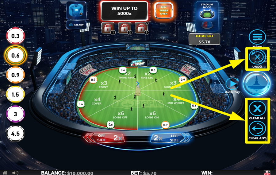 Cricket Fortune DESHAZ O BLOQUEA TU SELECCIÓN DE APUESTA.