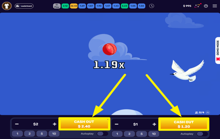 Cricket Boom RETIRAR SUS GANANCIAS.