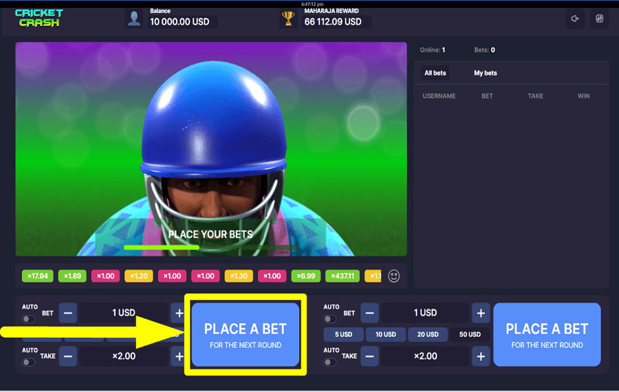 Cricket Crash START GAMBLING.