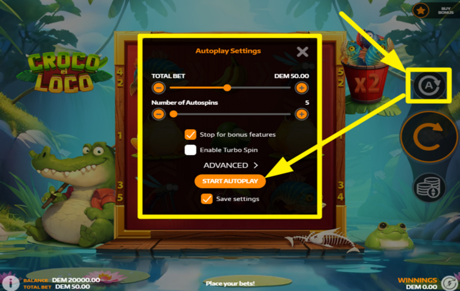 Croco el Loco ВКЛЮЧИТЬ АВТОВОСПРОИЗВЕДЕНИЕ.