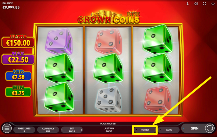 Crown Coins Dice AMP UP THE GAME.