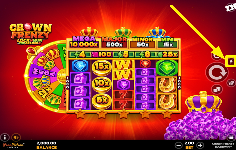 Crown Frenzy LockNWin ACTIVATE TURBO MODE.