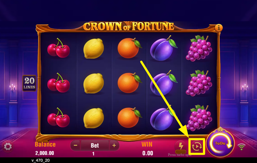 Crown of Fortune Используйте автоматические вращения.