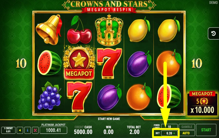 Crowns and Stars DETERMINE THE STAKE.