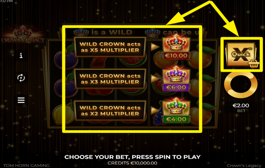 Crowns Legacy ВКЛЮЧИТЕ РЕЖИМ QUICK X. 