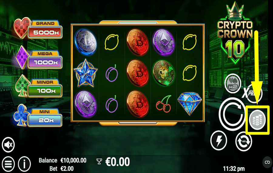 Crypto Crown 10 SELECCIONE SU APUESTA.