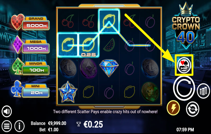 Crypto Crown 40 GAMBLE YOUR WIN.