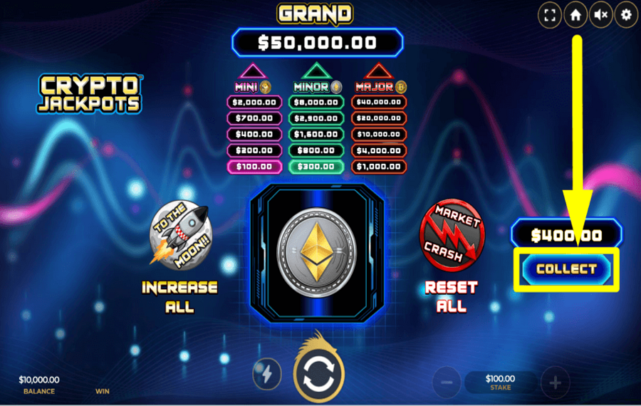 Crypto Jackpots COLLECT PRIZES.