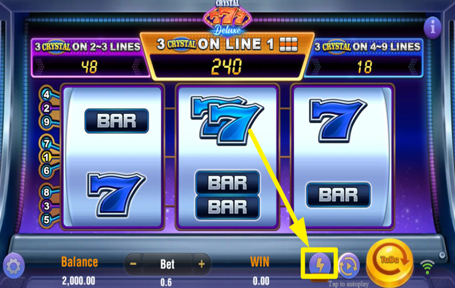 Crystal 777 Deluxe УСКОРЬТЕ ИГРОВОЙ ПРОЦЕСС.