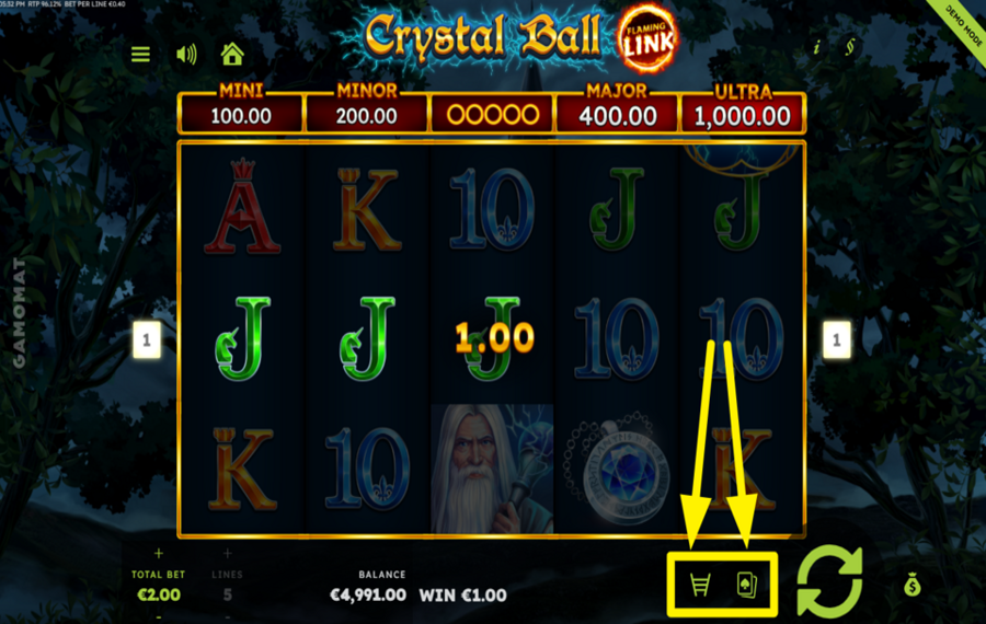 Crystal Ball Flaming Link Setzen Sie Ihren Gewinn aufs Spiel.