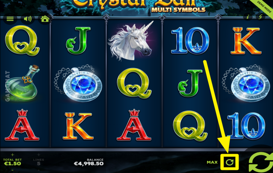 Crystal Ball Multi Symbols ИСПОЛЬЗУЙТЕ АВТОМАТИЧЕСКОЕ ВРАЩЕНИЕ.