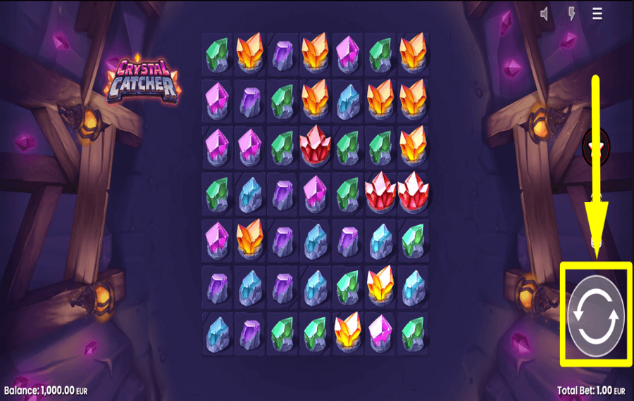 Crystal Catcher SPIN THE REELS.