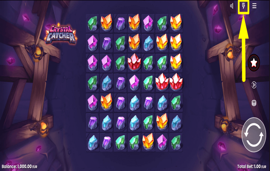 Crystal Catcher SPEED UP THE GAME.