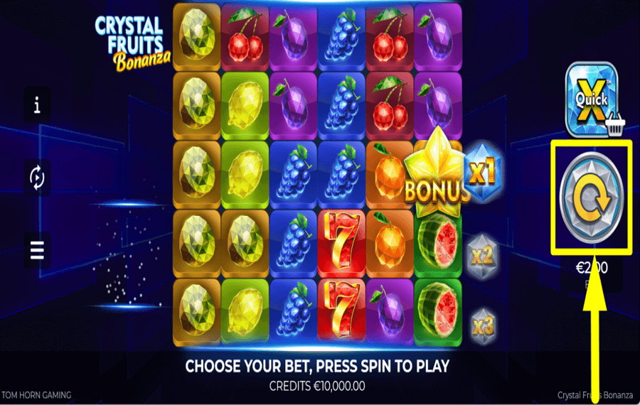 Crystal Fruits Bonanza GO FOR A SPIN.