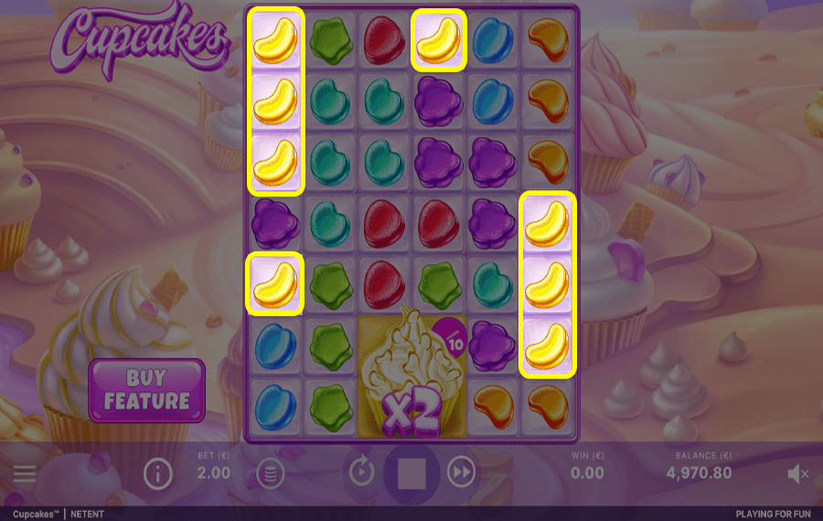 Cupcakes Select the number of paylines